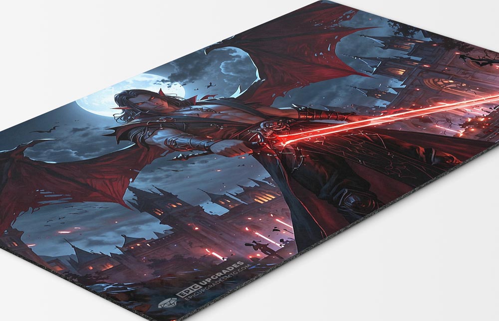 vampire playmat for magic the gathering players. 24" x 14" tribal card mat for commander EDH