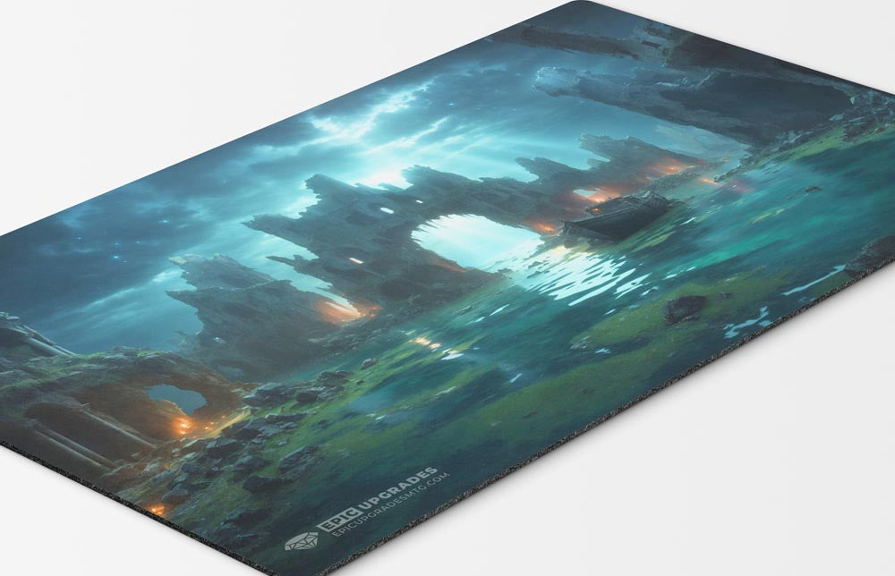 Esper Triome Playmat – 24x14 Magic: The Gathering MTG Card Mat with Land-Inspired Artwork