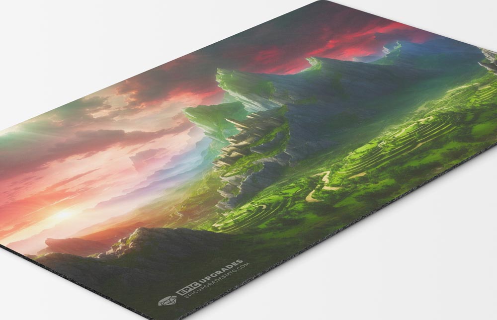 Naya Triome Playmat – 24x14 Magic: The Gathering MTG Card Mat with Land-Inspired Artwork