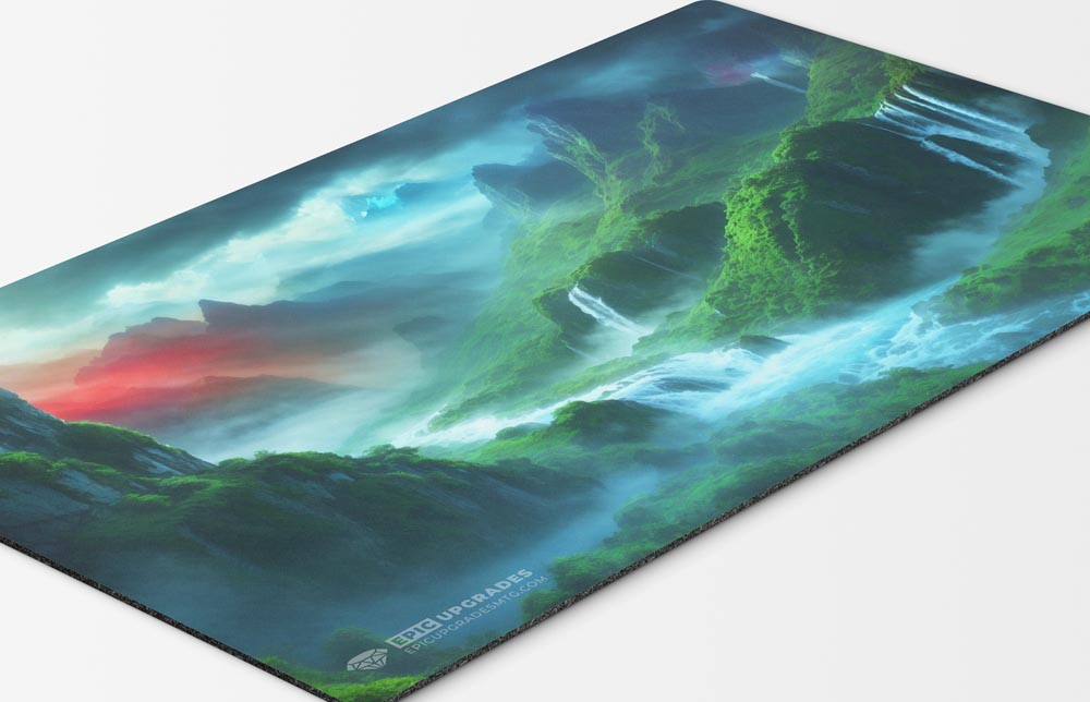 Temur Triome Playmat – 24x14 Magic: The Gathering MTG Card Mat with Land-Inspired Artwork