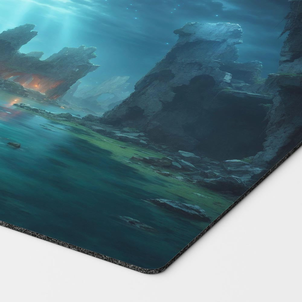 Esper Triome Playmat – 24x14 Magic: The Gathering MTG Card Mat with Land-Inspired Artwork