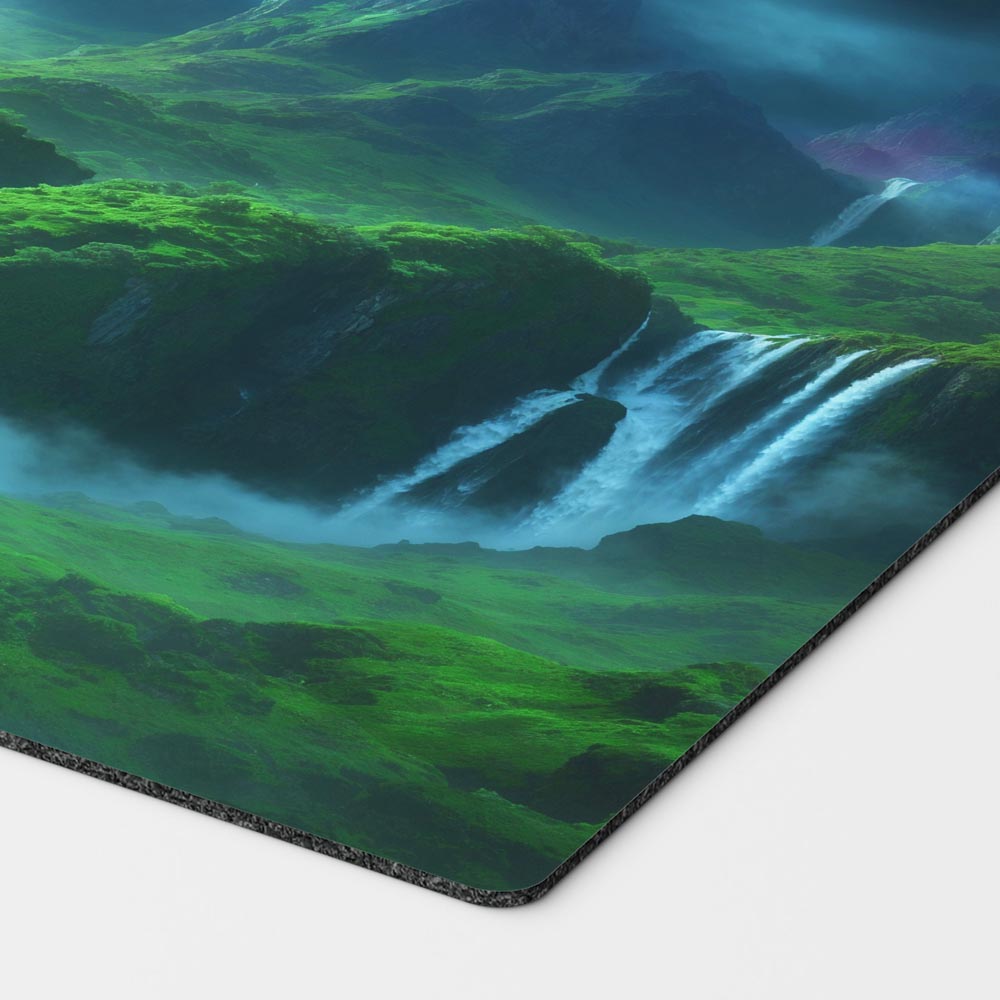 Temur Triome Playmat – 24x14 Magic: The Gathering MTG Card Mat with Land-Inspired Artwork