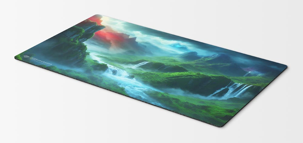 Temur Triome Playmat – 24x14 Magic: The Gathering MTG Card Mat with Land-Inspired Artwork