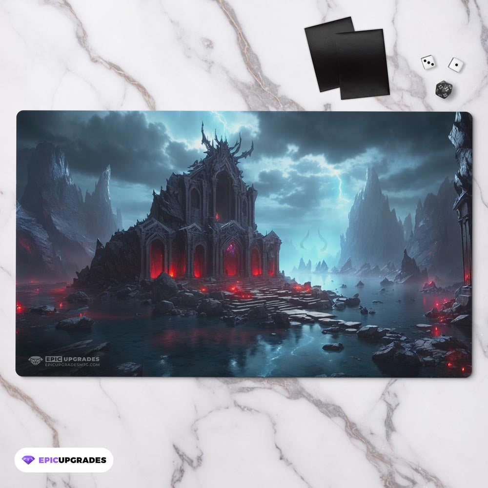 Grixis Triome Playmat – 24x14 Magic: The Gathering MTG Card Mat with Land-Inspired Artwork